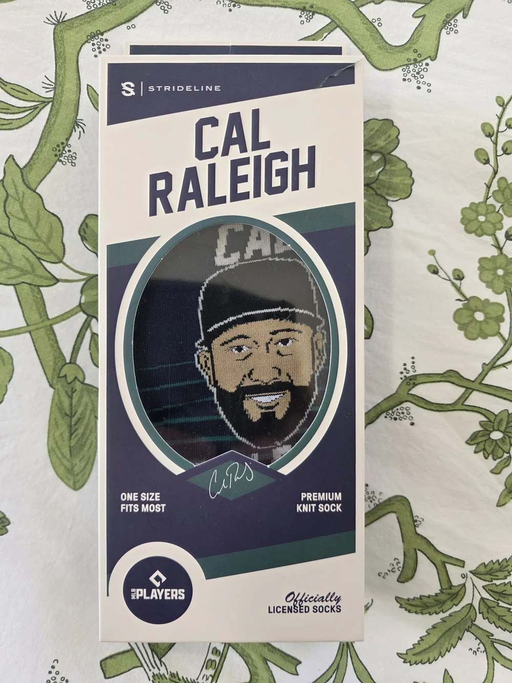 Strideline Cal Raleigh Seattle Mariners MLB Premium Knit Socks Green OS NWT